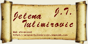 Jelena Tulimirović vizit kartica